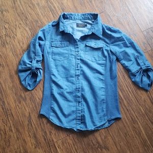 Cavalini | Tops | Cavalini Denim Shirt 